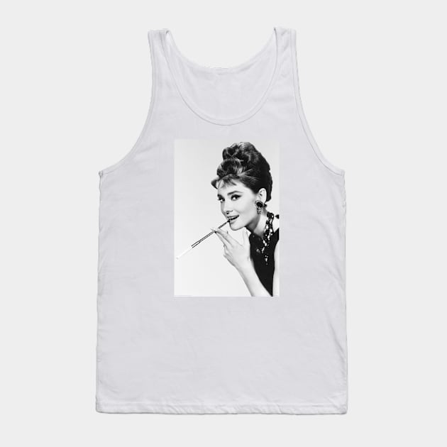 Audrey Hepburn Pop Art Portrait Tank Top by Anv2